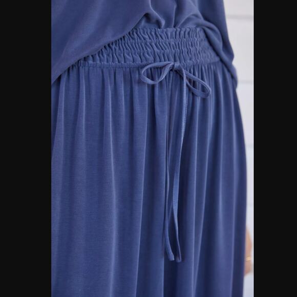 Anthropologie Blue Cropped Wide-Leg Pants - New - Medium - Picture 3 of 7